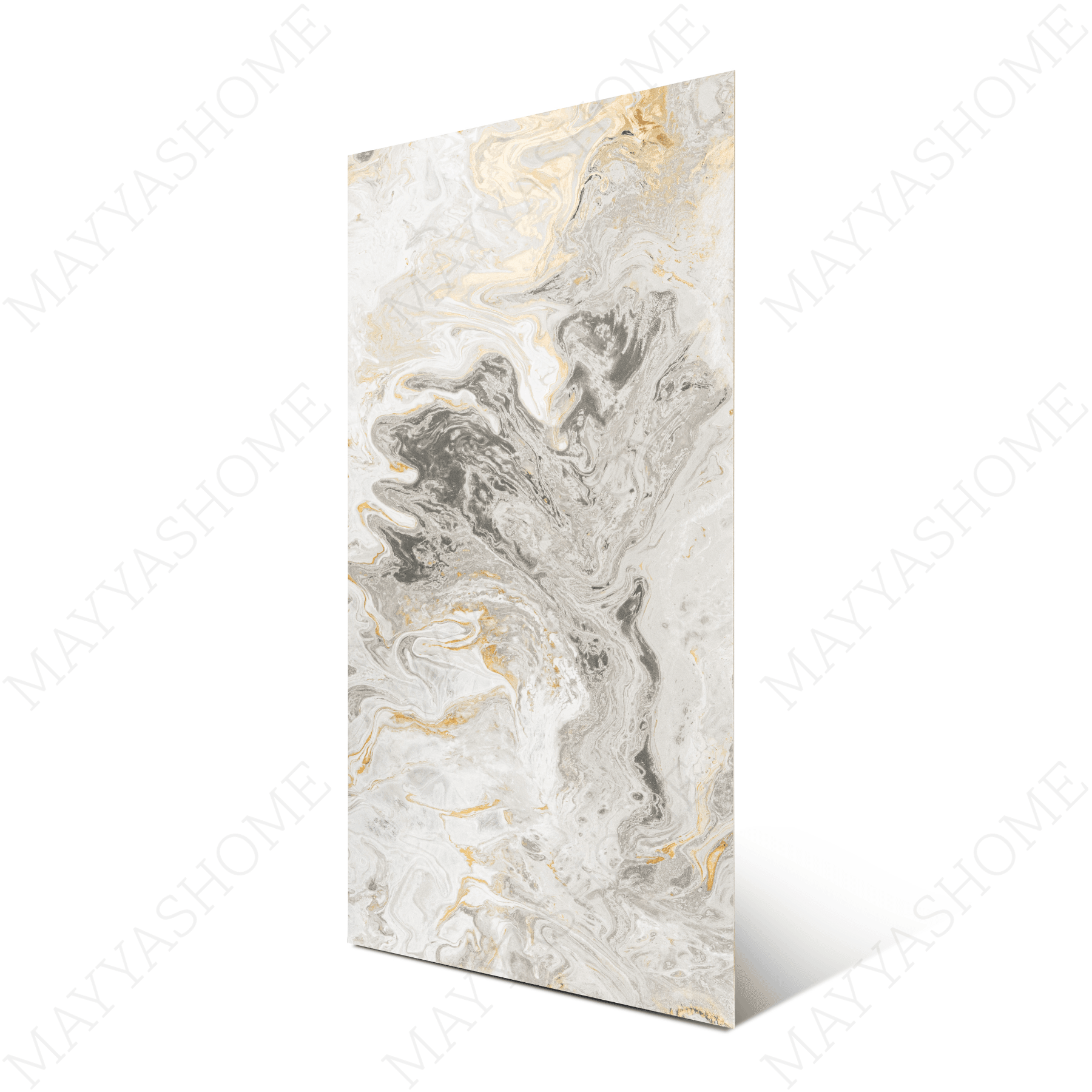 Fusion Gold porcelain tile 60x120cm with 9mm thickness features a bold marble look with gold veining, durable porcelain body for floors and walls.