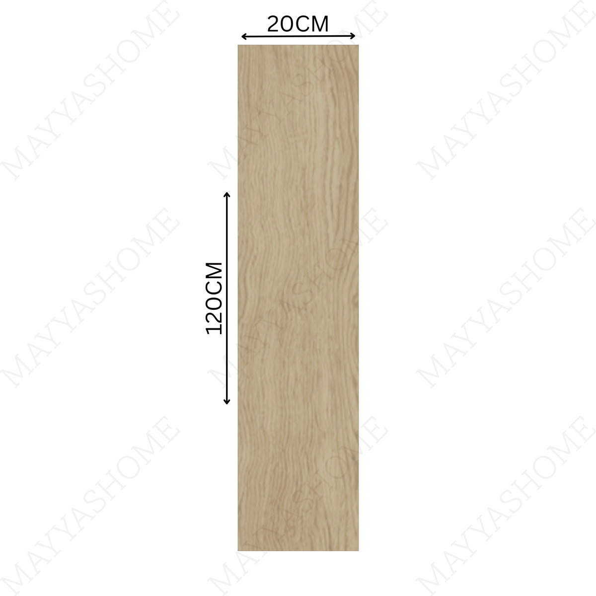 GLASS CREMA 20x120cm tile features a matte cream wood-look finish, 09MM thick—perfect for bright, modern interiors with durability and easy maintenance.