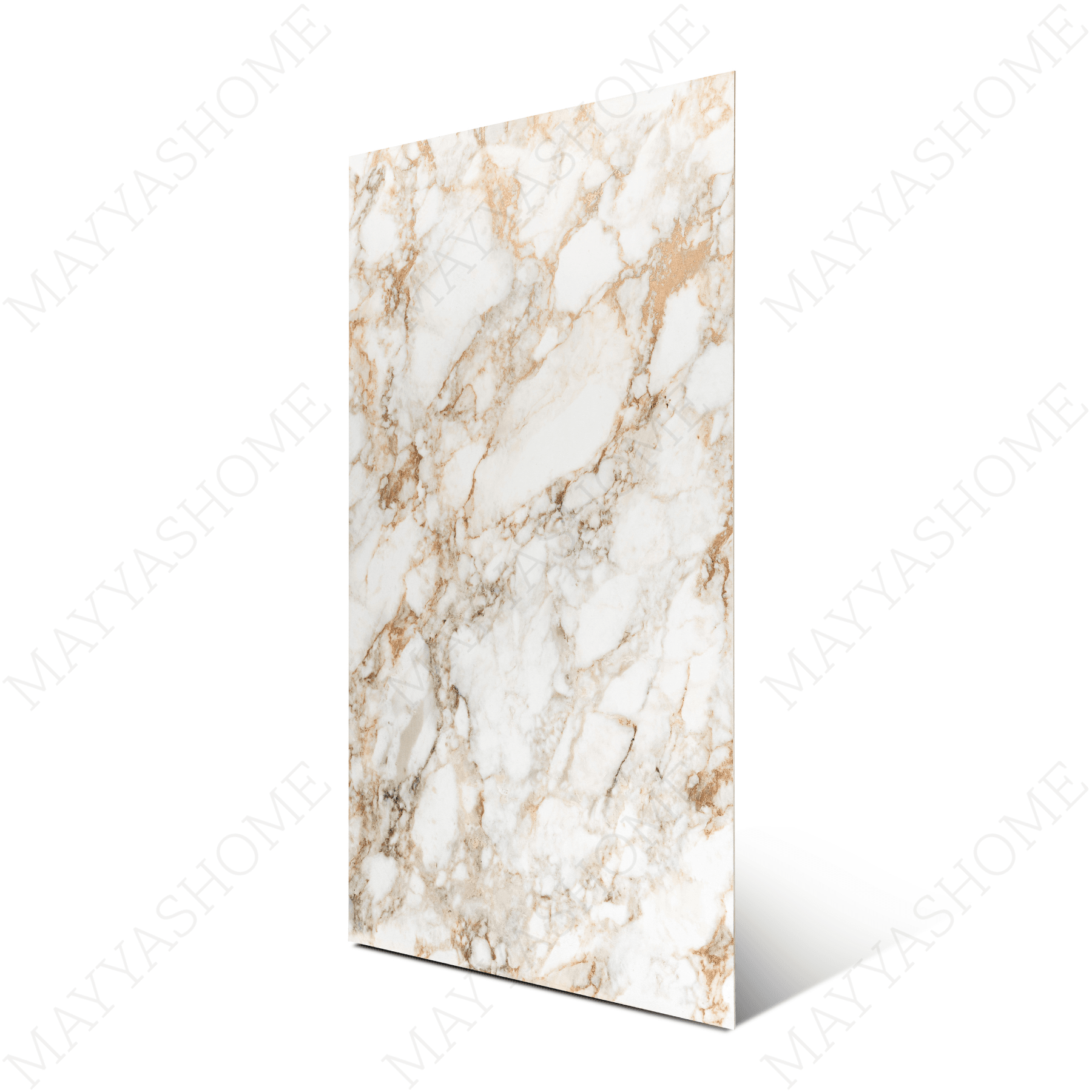 Giza Gold porcelain tile 60x120cm with 9mm thickness features a luxury marble look with gold veining, durable porcelain body for floors and walls.