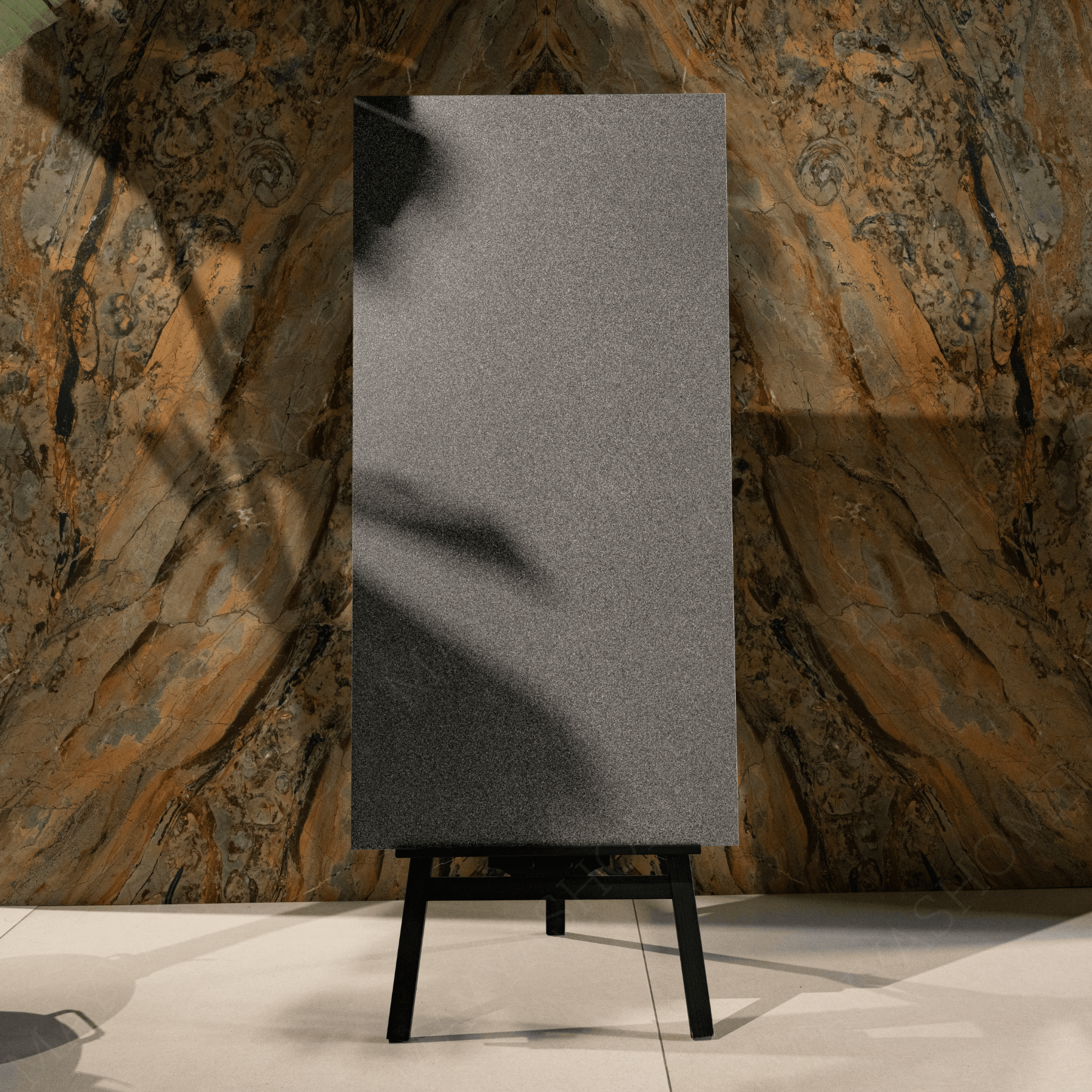 Graphite Storm porcelain tile 60x120cm with 9mm thickness, dark marble look, durable porcelain, ideal for floors and walls.