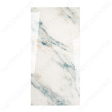 Grazzu Azul glossy marble effect porcelain tile 60x120cm with 9mm thickness features rich blue tones and polished luxury finish.