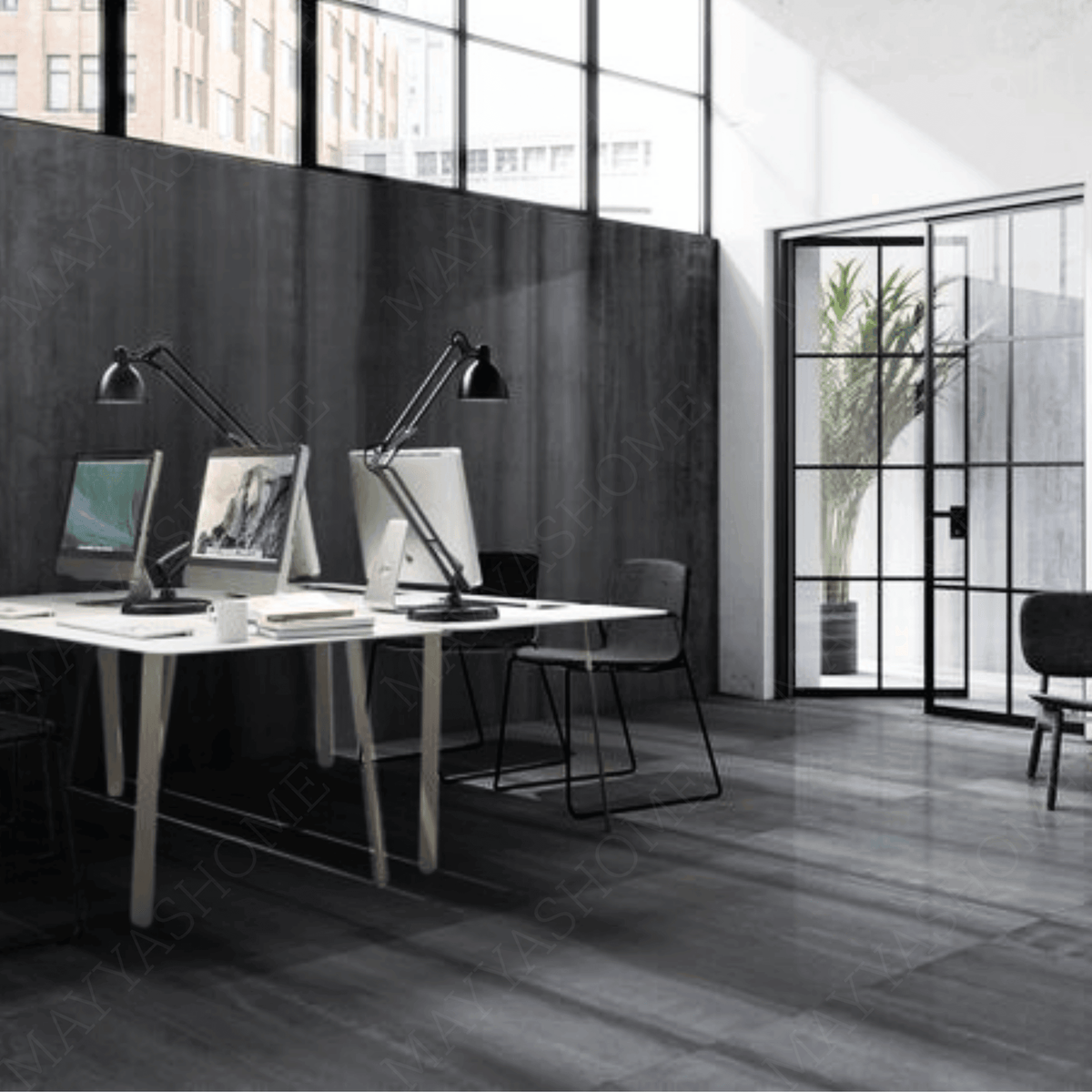  Icon Metal Light Grey 120x240cm lapato porcelain tile with 09mm thickness. Metallic grey with rusty effect, durable finish for walls and floors.