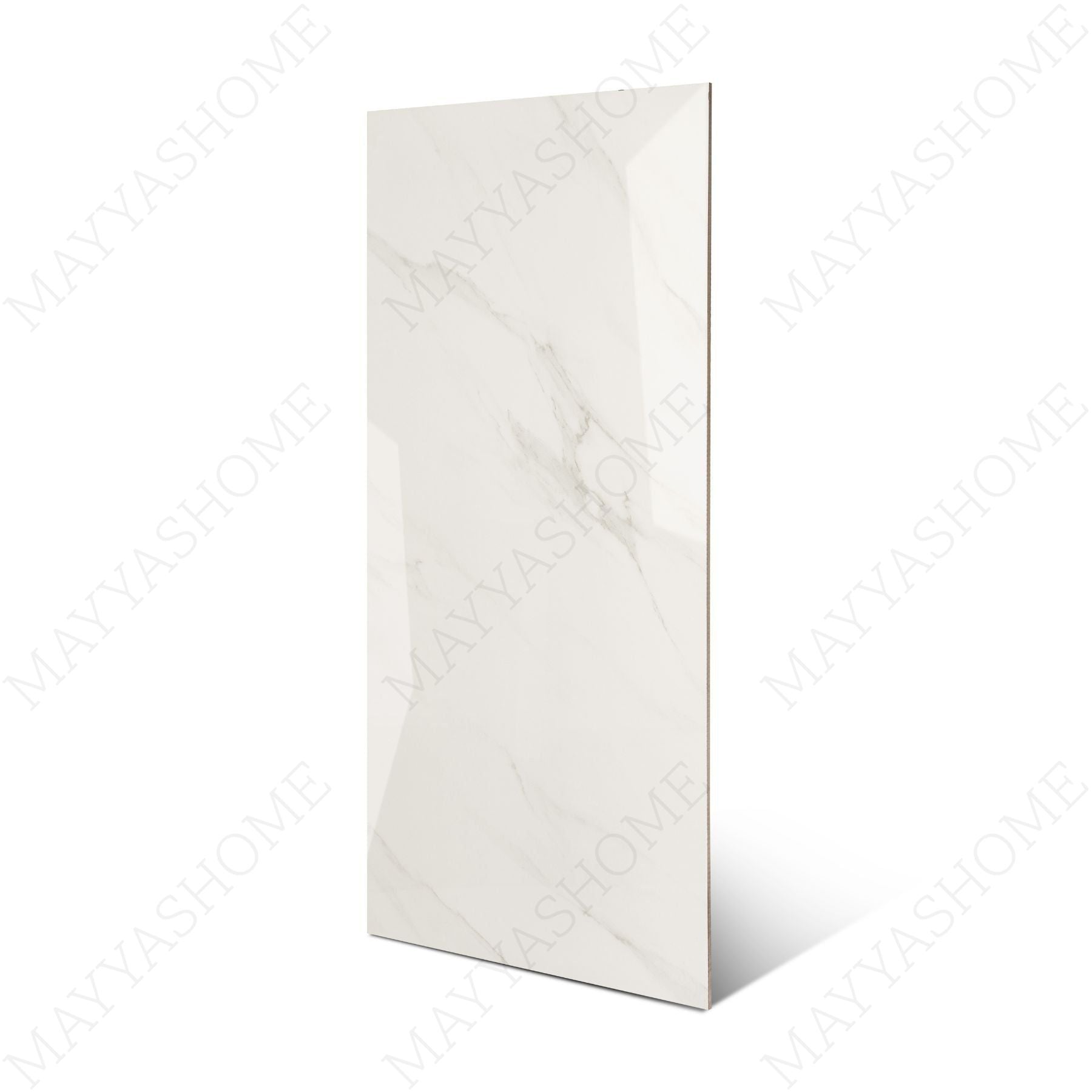 Imperial Shadow glossy marble porcelain tile 60x120cm with 9mm thickness features deep grey tones, bold veining and elegant polished finish.