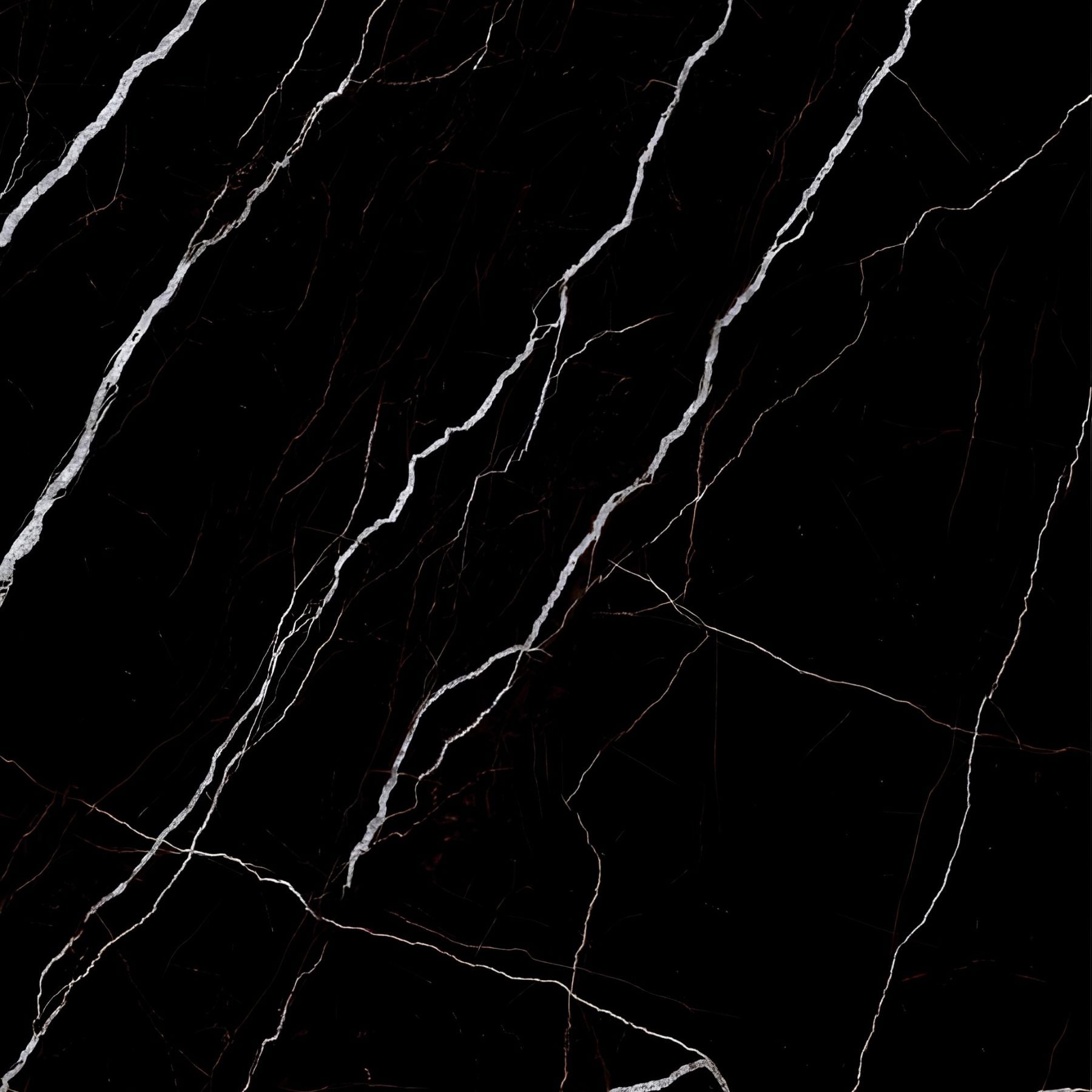 Marquina Black Royal Polish Colorbody porcelain slab 120x280cm, 9mm thick, with a bold black marble look for dramatic floors, walls and contemporary interiors.