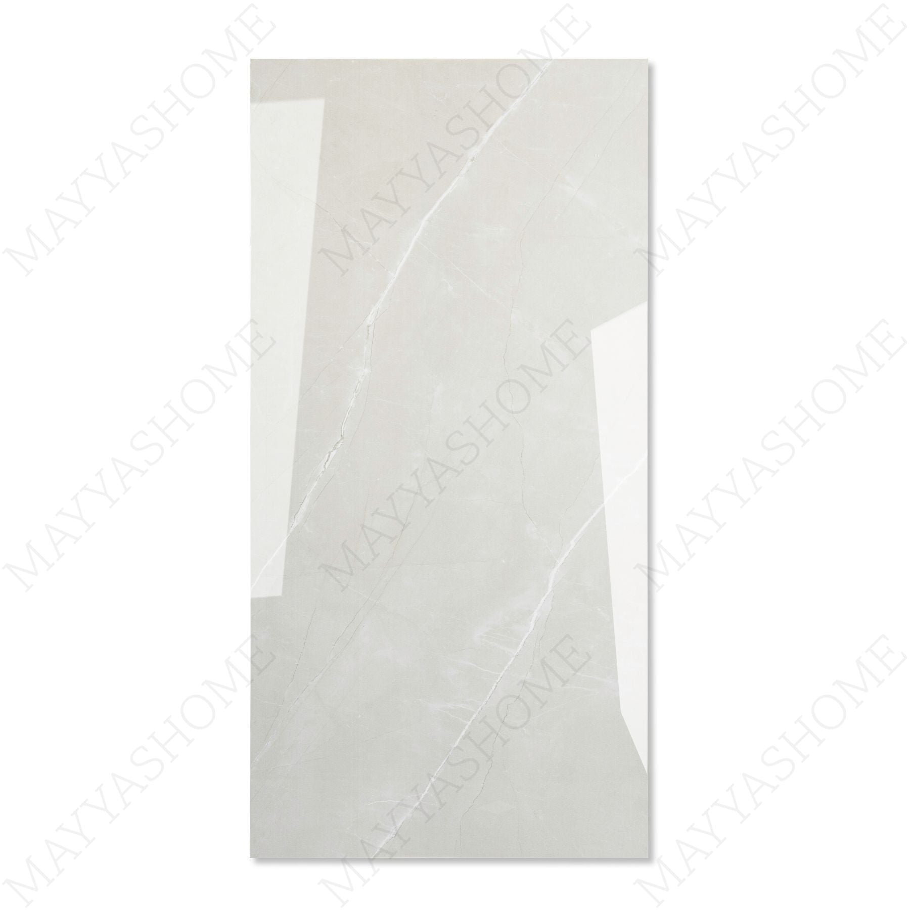 Milano White glossy marble effect porcelain tile 60x120cm with 9mm thickness delivers clean white elegance for luxury interiors.