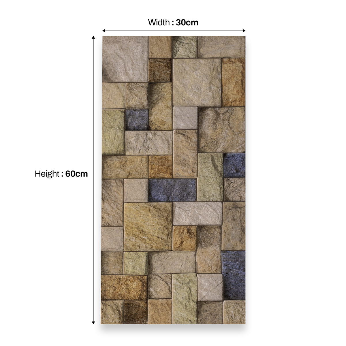 Monaco 08 30x60cm porcelain tile with 09mm thickness. Elegant stone-look design, durable and versatile for walls, floors, and modern interiors.