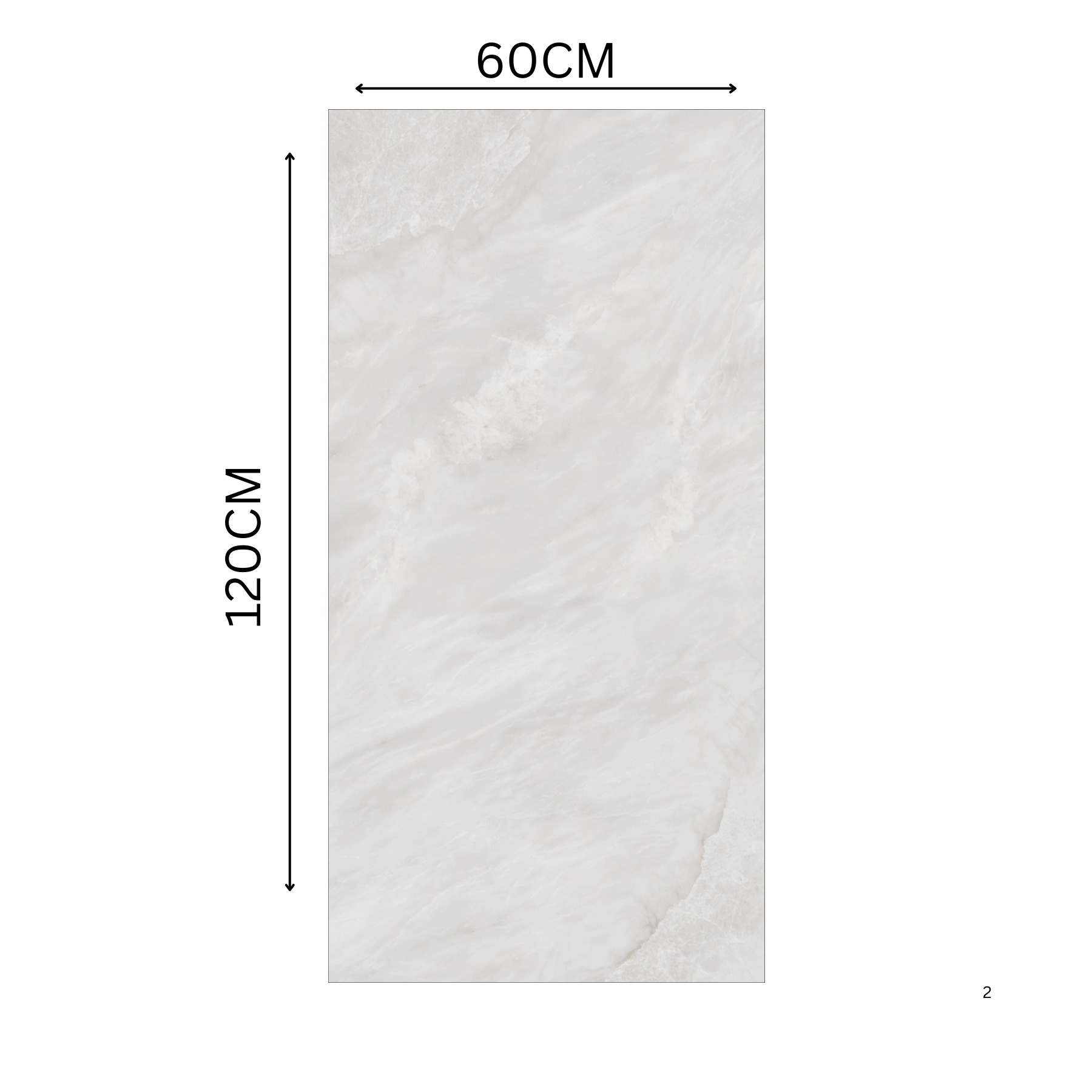  Monaco Ice 60x120cm glossy porcelain tile. Durable, easy to maintain, and perfect for elegant walls and floors with a seamless marble-look finish.