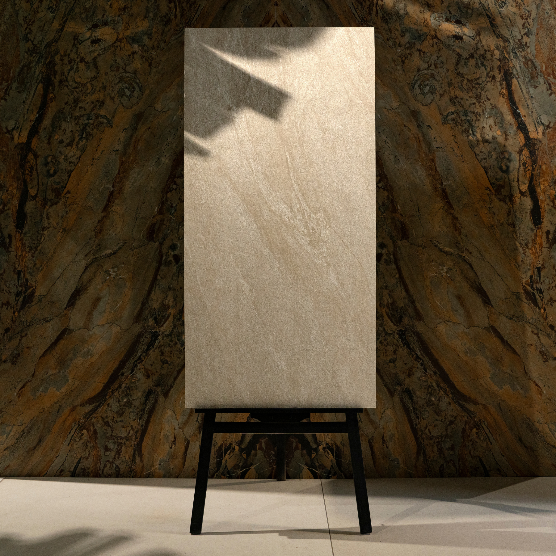 Mountain White porcelain tile 60x120cm 2mm thickness, white stone look design, durable porcelain tile for modern floors and walls.