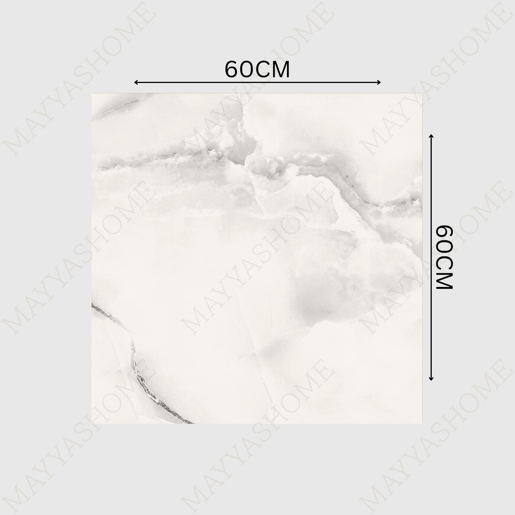 ORLANDO PEARL 60x60cm Glossy Porcelain Tile – 09MM Pearl Grey Marble Look