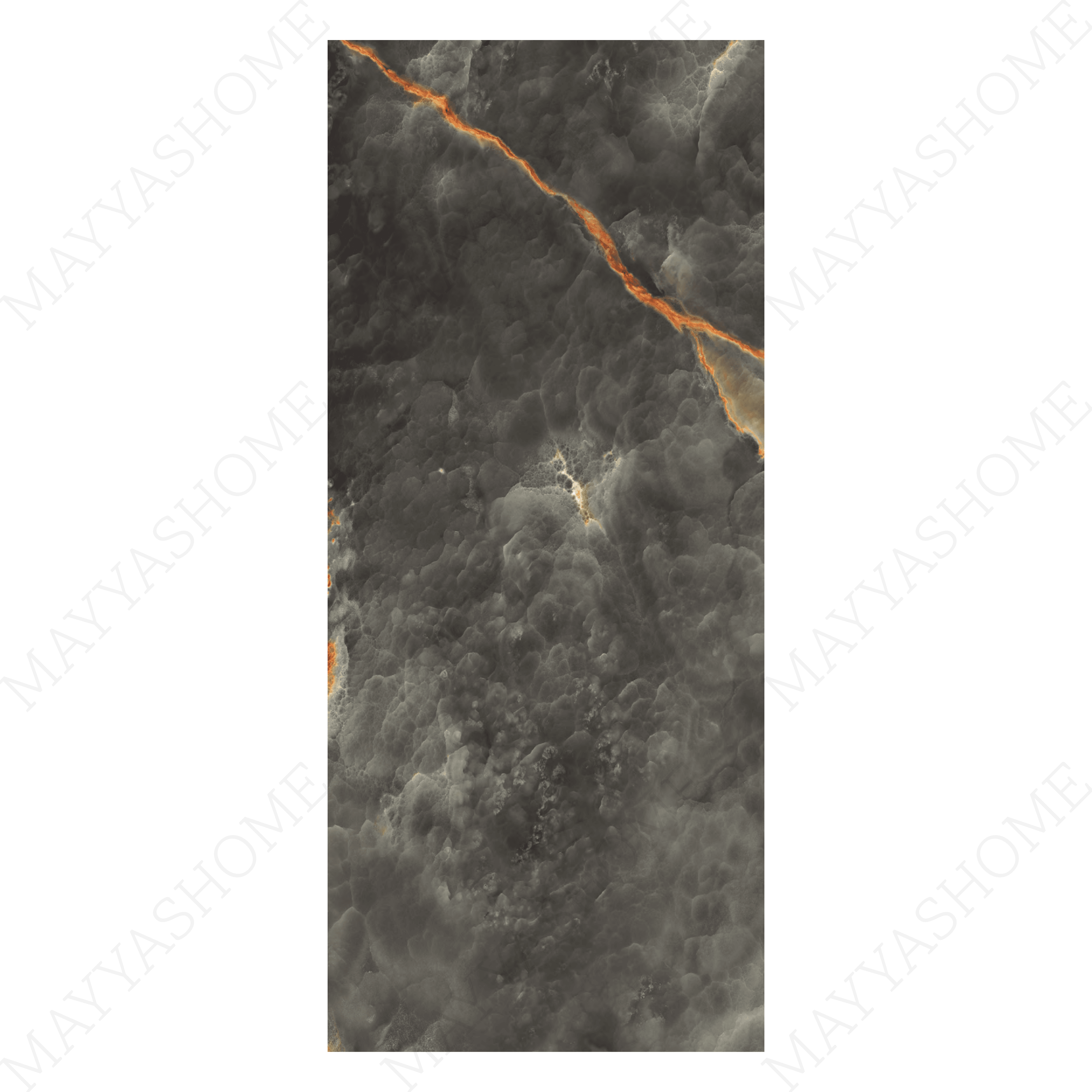 Onice Nero 120x278cm high glossy porcelain tile. Black onyx-inspired design, 09mm slab, seamless luxury finish for elegant and modern interiors.