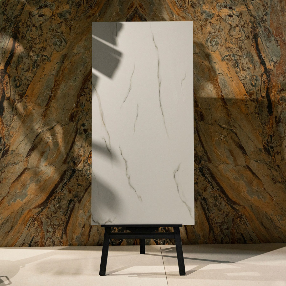 Opal Ivory porcelain tile in 60×120cm features a soft stone-inspired surface with elegant ivory tones, high durability and easy maintenance for modern spaces.