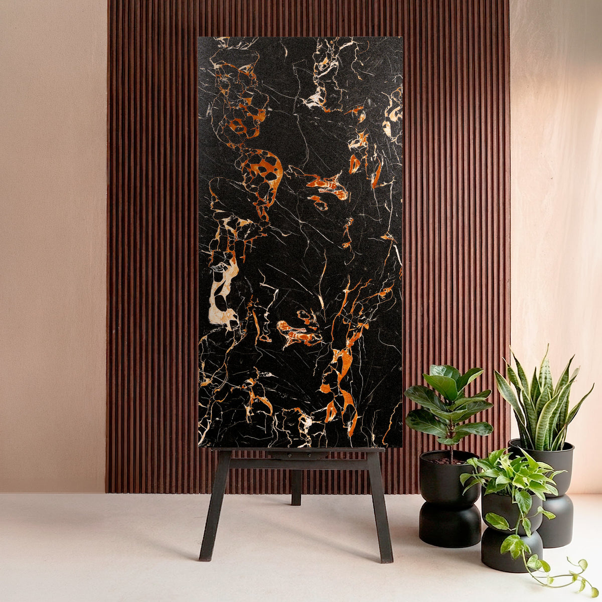 Portoro Gold Marble Look Porcelain Tile 60x120cm – 9mm Thickness