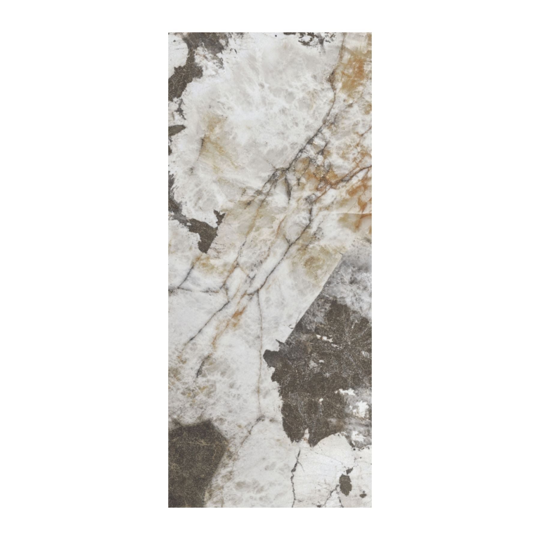 Patagonia Stone bookmatch porcelain slab in 120x280cm with 6mm thickness, featuring polished A & B patterns for luxury stone-look walls, floors and interiors.