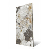 Patagonia Stone bookmatch porcelain slab in 120x280cm with 6mm thickness, featuring polished A & B patterns for luxury stone-look walls, floors and interiors.