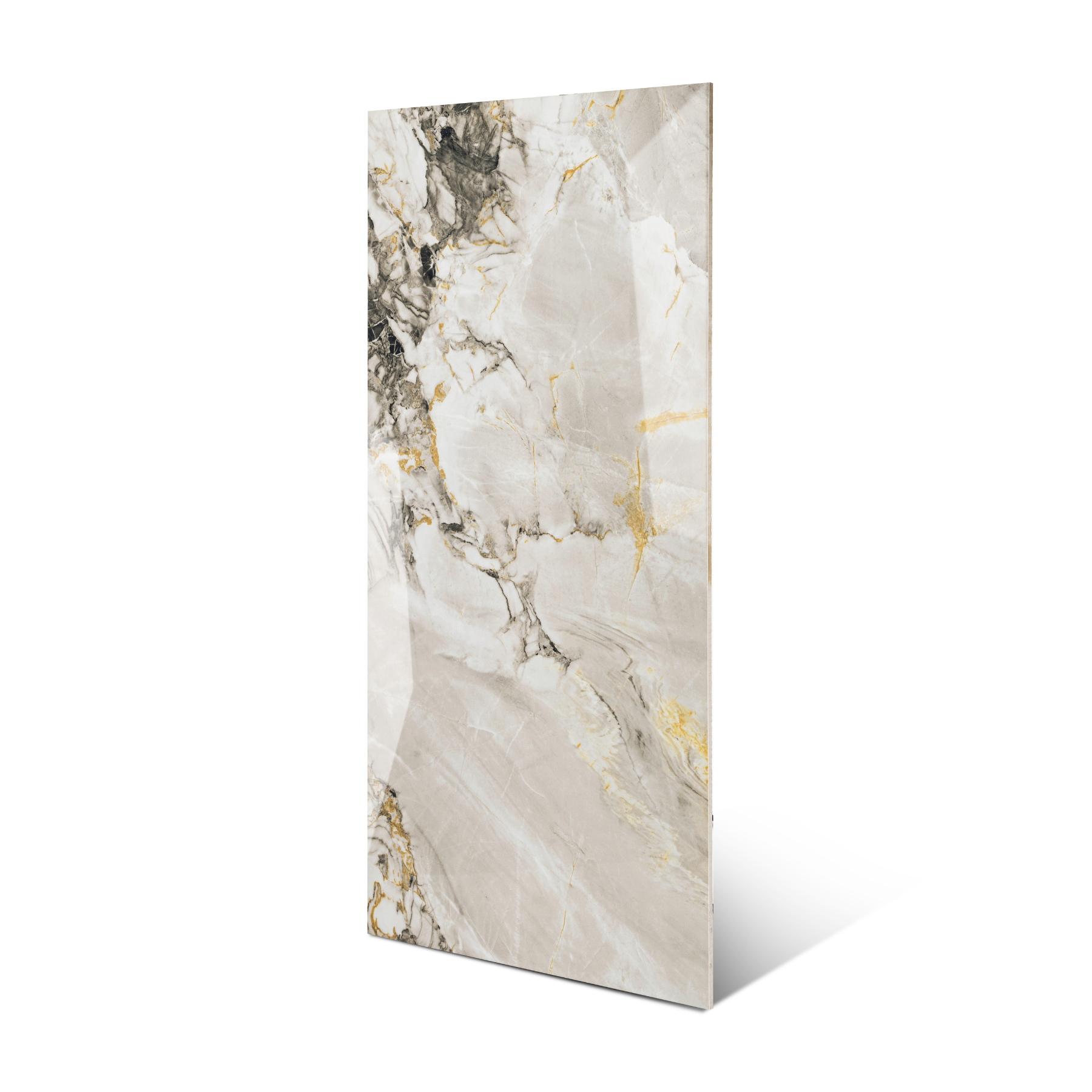 Porto Gold porcelain tile 60x120cm 9mm thickness, marble look design with gold veining, durable porcelain, ideal for luxury floors and walls.