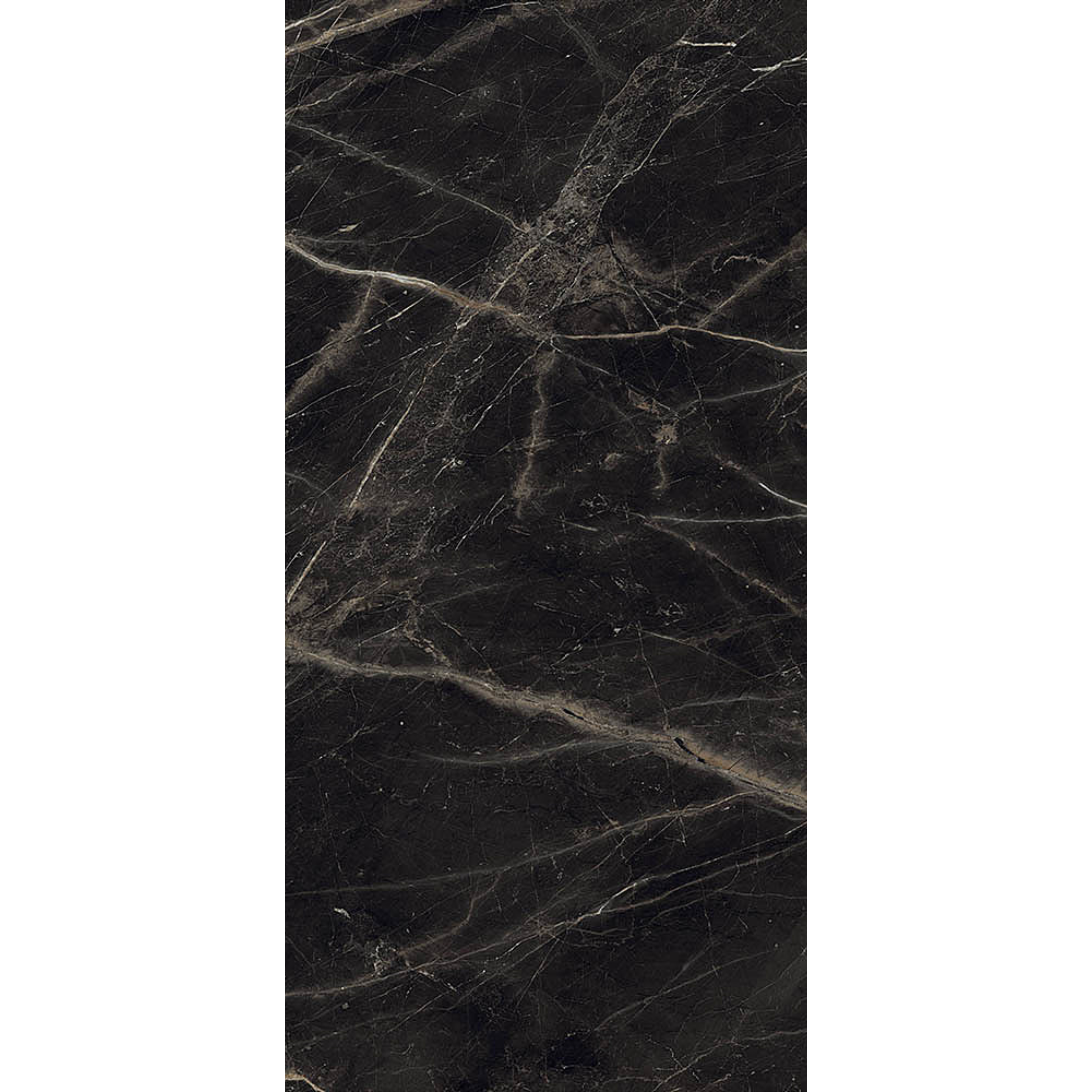 Portoro Argento 80x160cm high glossy porcelain tile, 09mm thick with black marble look and silver veining. Luxurious and durable for stylish interiors.