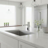Premium battery-powered electronic sink mixer tap with above-counter installation and adjustable water-saving flow limiter technology.