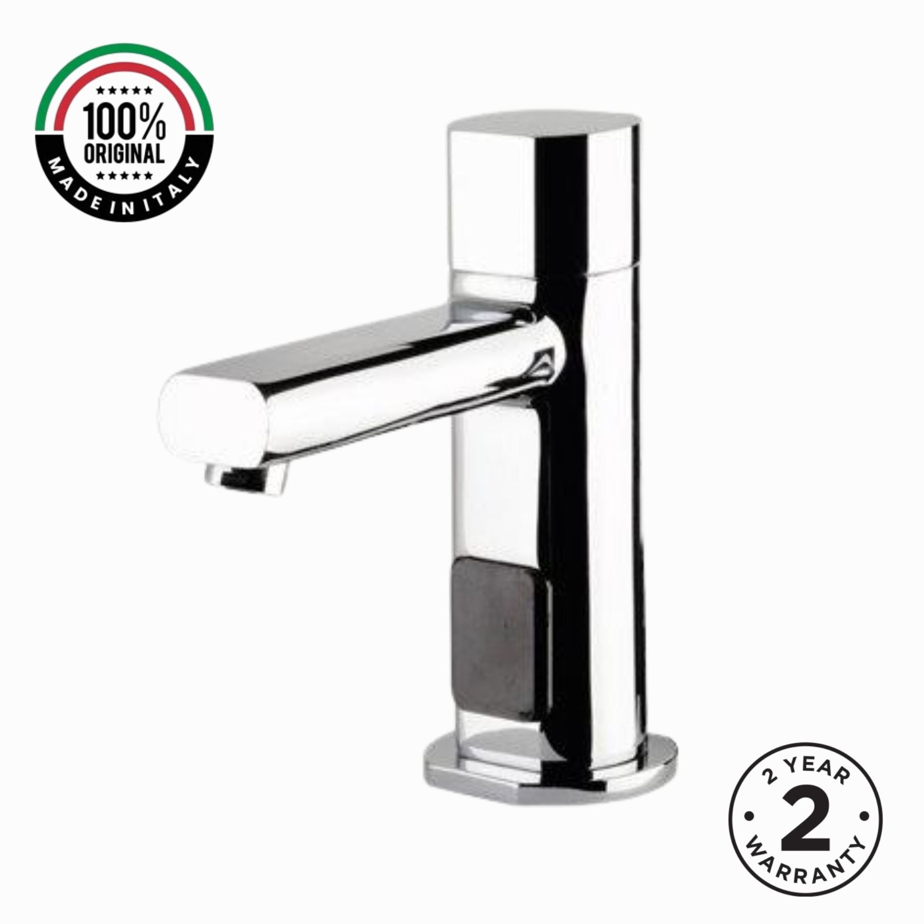 Premium electric-powered electronic single water sink tap with above-counter installation and adjustable water-saving flow limiter technology.