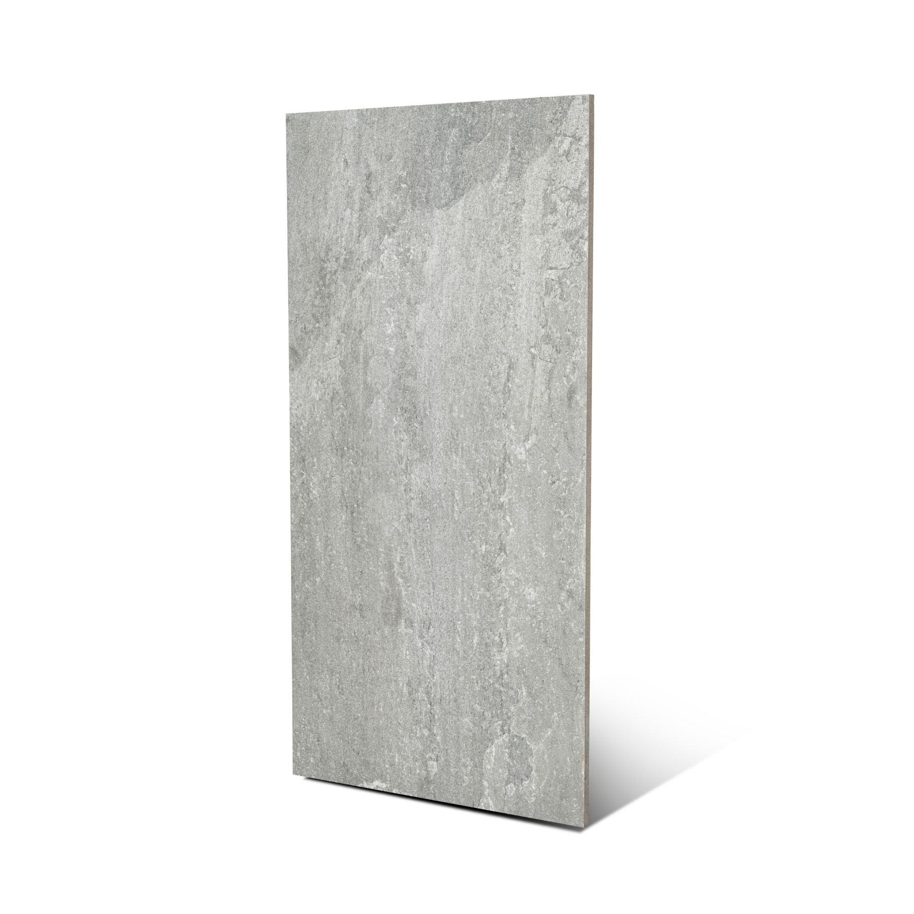 Rasa Grey matt porcelain tile 60x120cm x2mm with natural stone texture, durable large format surface ideal for modern floors, walls and stylish interiors.
