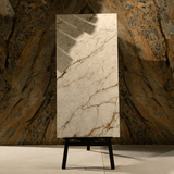 Rociado porcelain tile 60x120cm 9mm thickness, light grey marble look design, durable porcelain tile ideal for modern floors and walls.