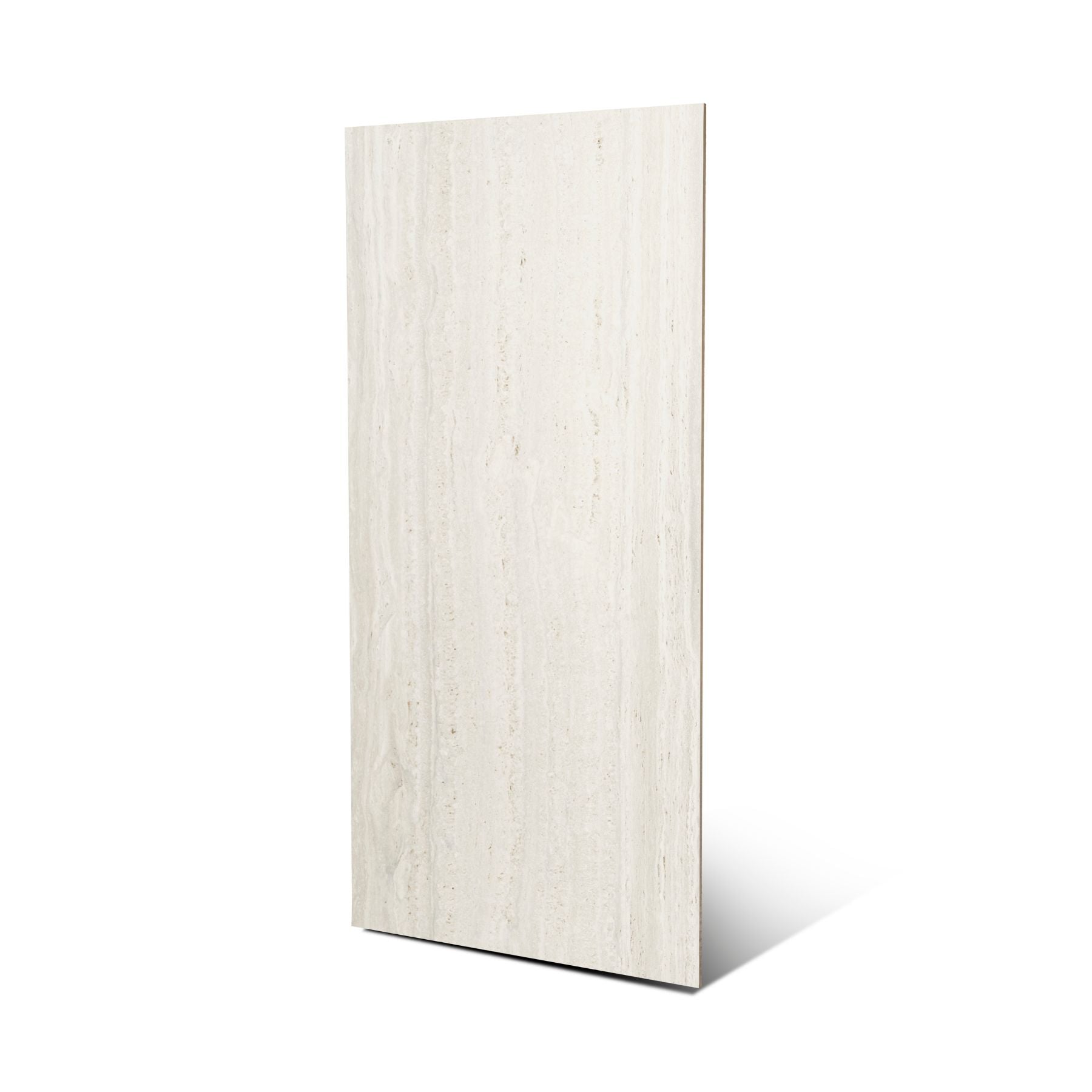 Roma Travertine matt porcelain tile 60x120cm x 2mm with natural stone texture. Durable large format tile perfect for modern floors and stylish interior walls.