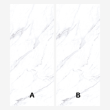 STATUARIO REGALIA 120x278cm white marble look tile with luxurious veining and a brilliant glossy finish. A premium large format tile for elegant interiors.