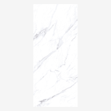 STATUARIO REGALIA 120x278cm white marble look tile with luxurious veining and a brilliant glossy finish. A premium large format tile for elegant interiors.

