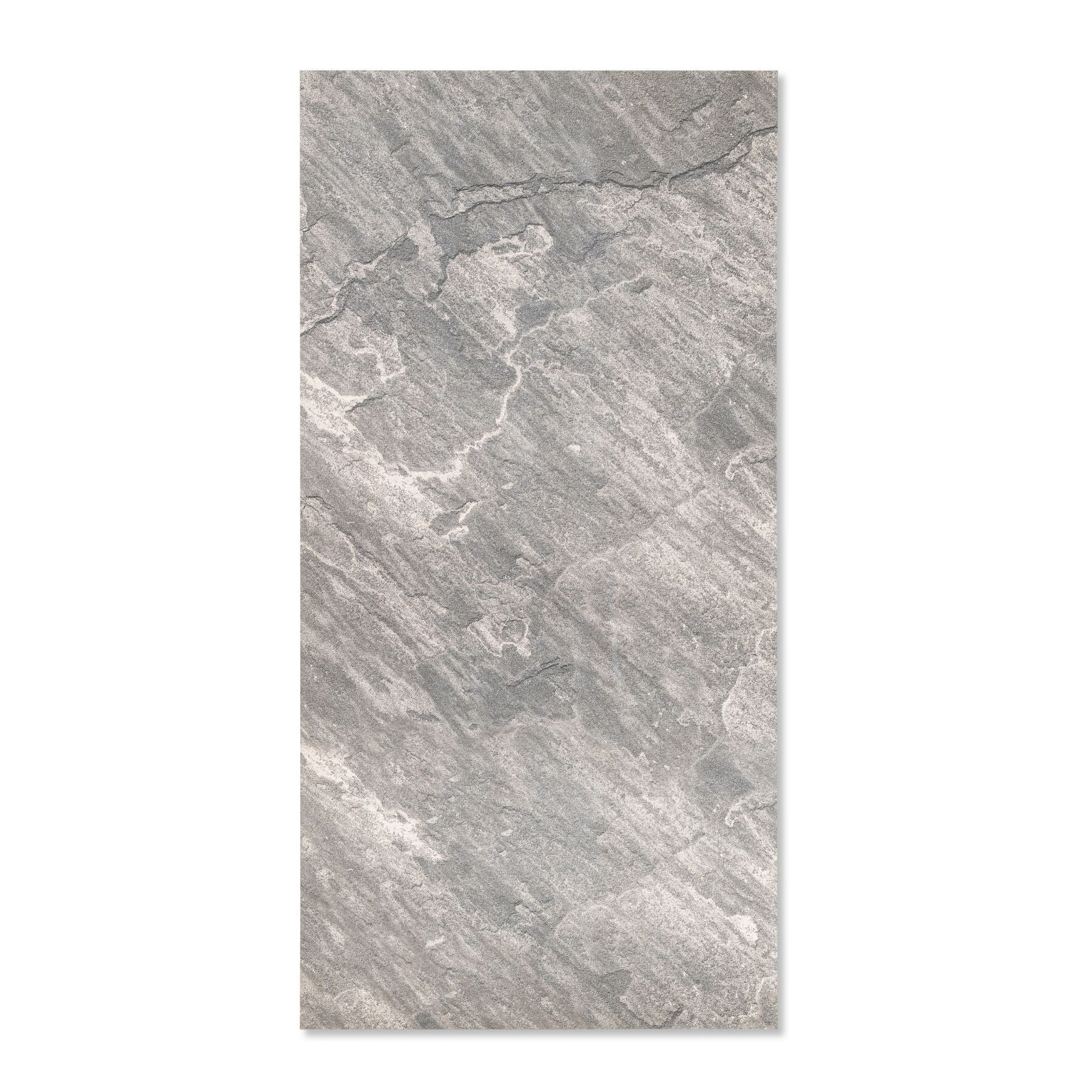 Sagar Black matt porcelain tile 60x120cm x 2mm featuring a bold modern surface. Durable large format tile ideal for stylish floors and walls in contemporary spaces.