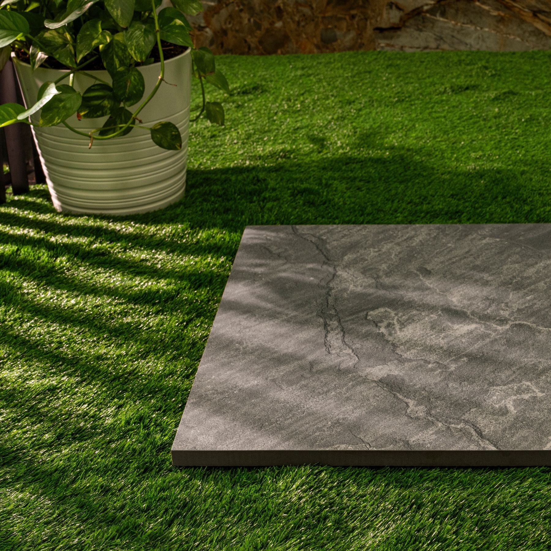 Sagar Black matt porcelain tile 60x120cm x 2mm featuring a bold modern surface. Durable large format tile ideal for stylish floors and walls in contemporary spaces.