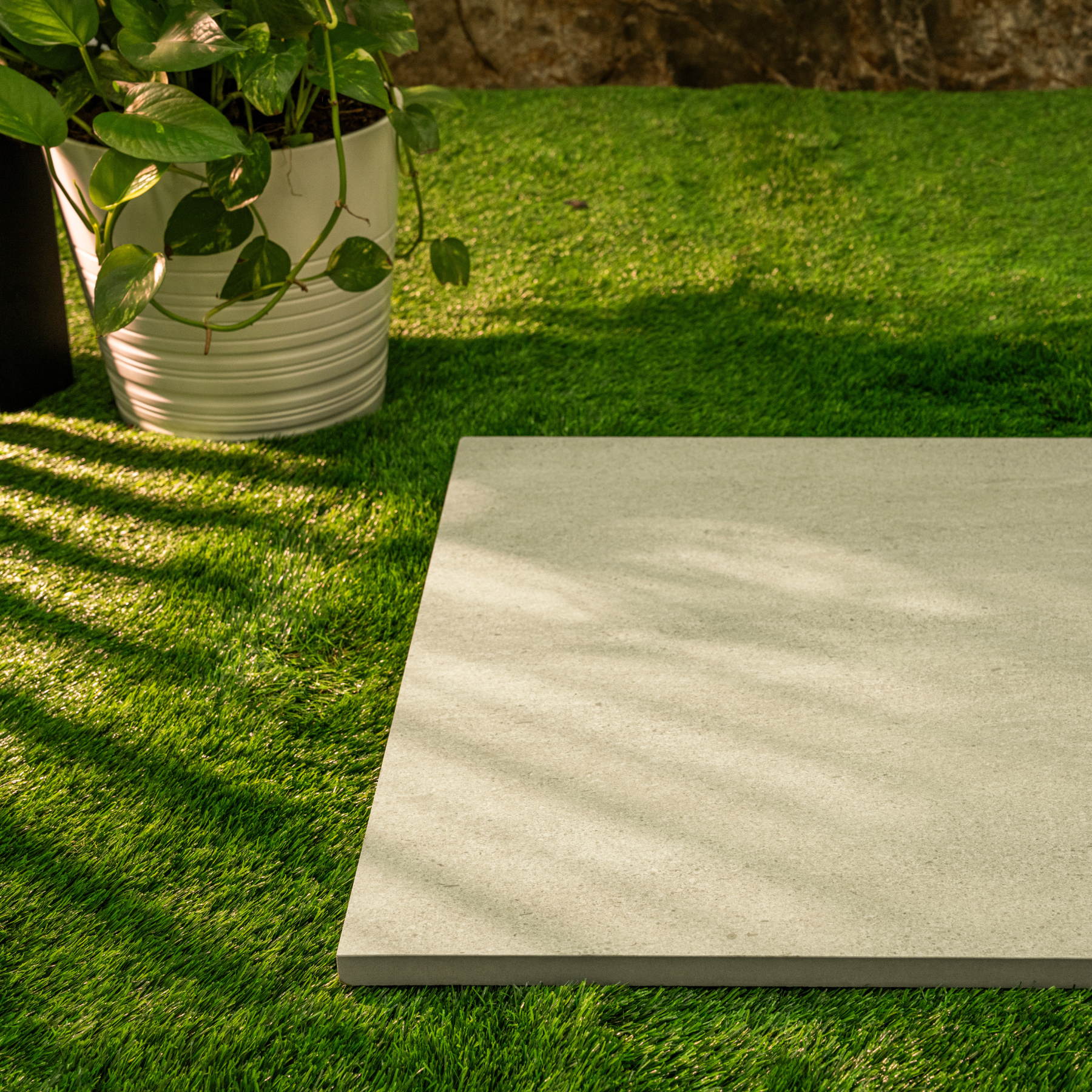 Sand Pearl porcelain tile 60x120cm 2mm thickness, sand stone look design, durable porcelain tile for modern floors and walls.