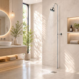 Shower column with adjustable shower head, wall bracket and G1/2 female connection. Ideal for hotels, healthcare facilities and residential bathrooms in UAE.
