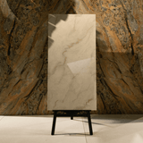 Silver Vein Luxe porcelain tile 60x120cm 9mm thickness, grey marble look design, durable porcelain tile for elegant floors and walls.