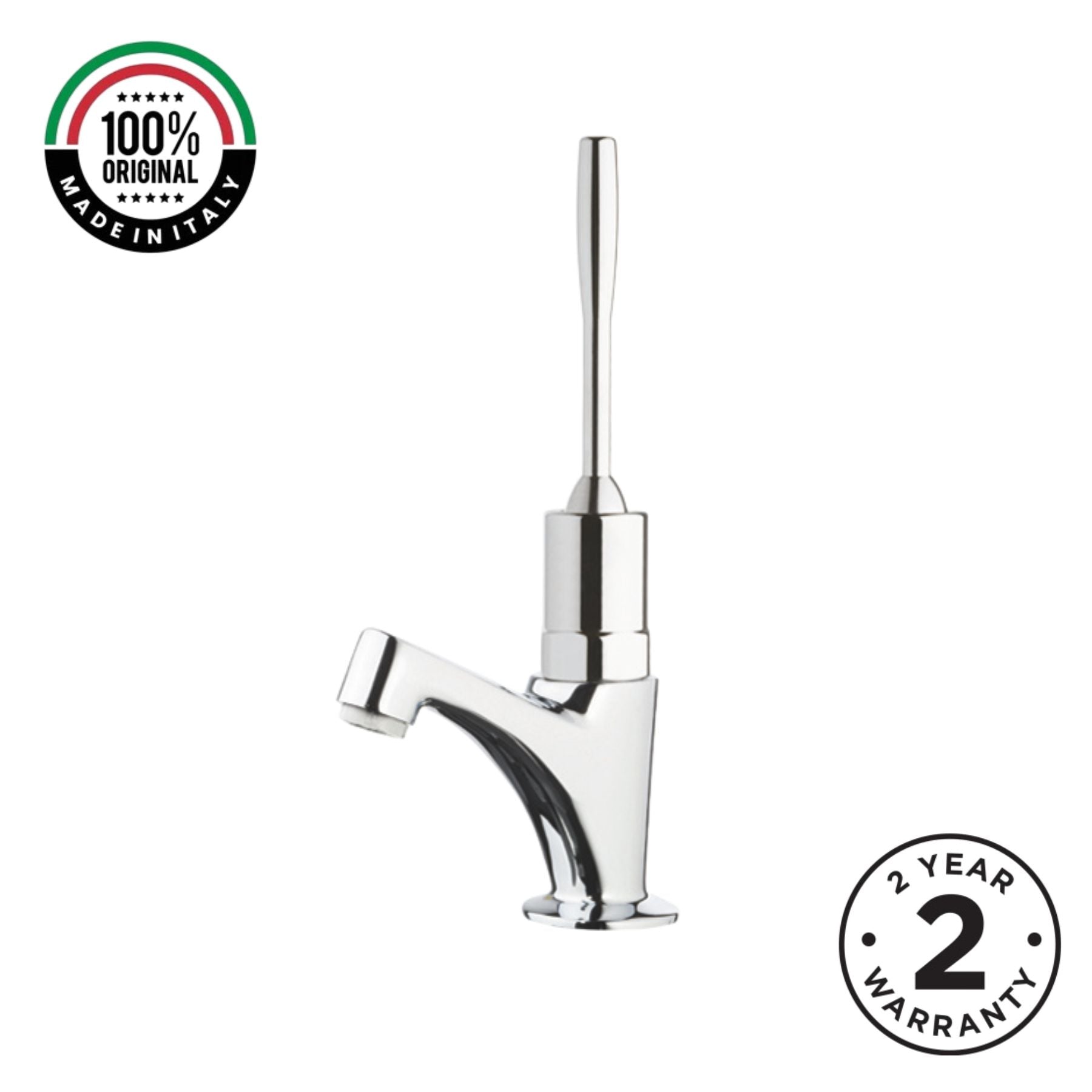 Single water timed sink tap with 8–12 second lever control and above-counter installation. Ideal for UAE commercial, healthcare and public washrooms in UAE.