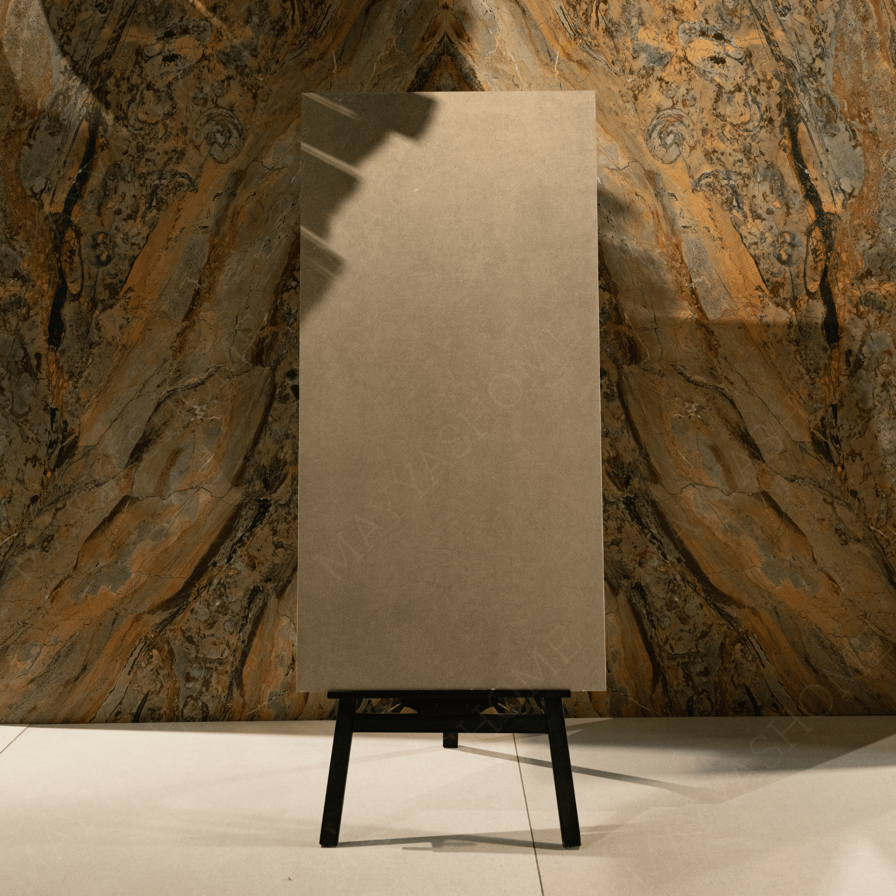 Solid Biscuit porcelain tile 60x120cm 9mm thickness, beige solid matte design, durable porcelain tile ideal for modern floors and walls.