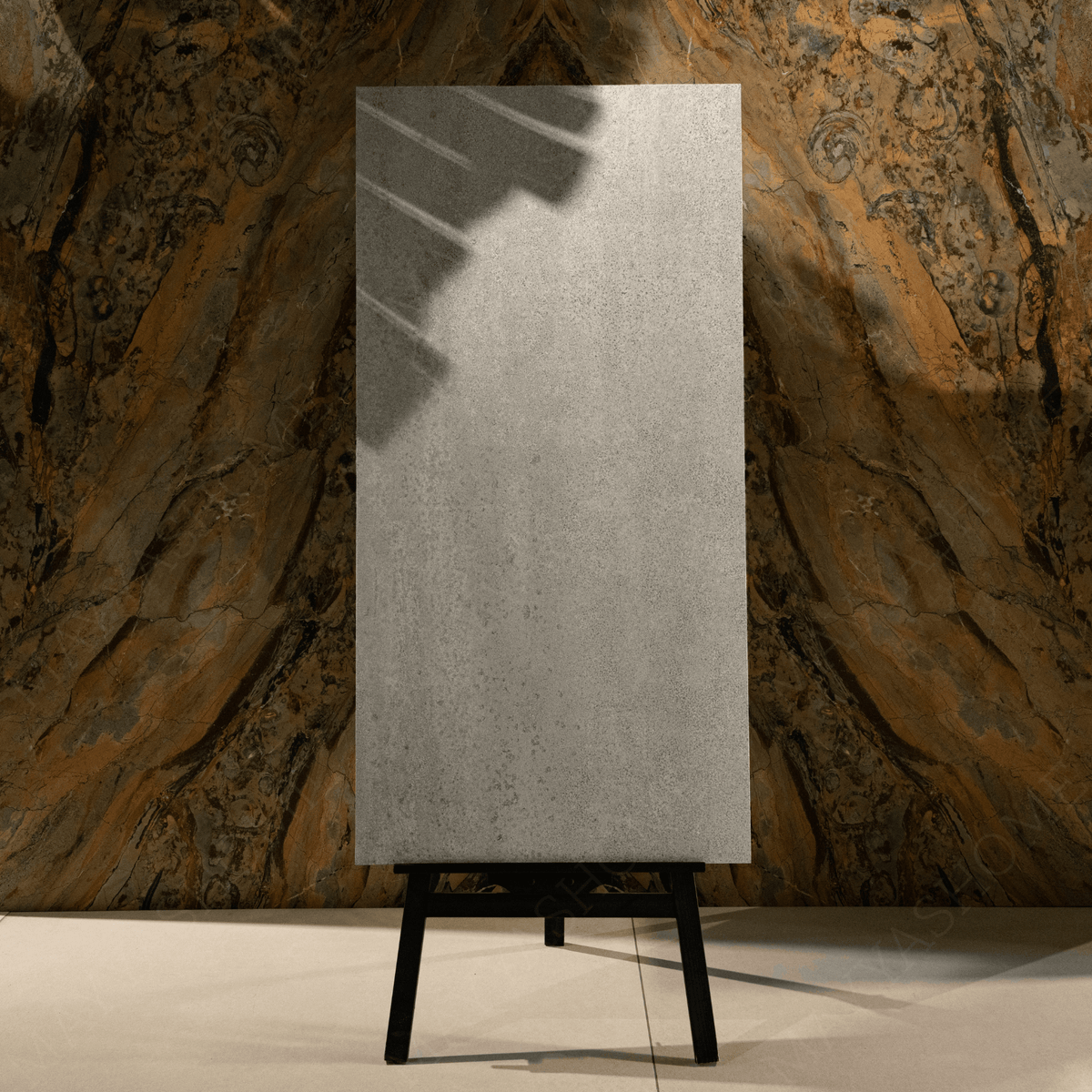 Sparkle Cemento Light Grey tiles (60x120cm, 9mm) feature a Matt finish with a subtle light grey cement look. Ideal for Indoor Floors and Walls, these Porcelain tiles offer a modern, industrial aesthetic. The matt surface provides a smooth texture, creating a sleek and understated atmosphere perfect for enhancing both residential and commercial interiors.