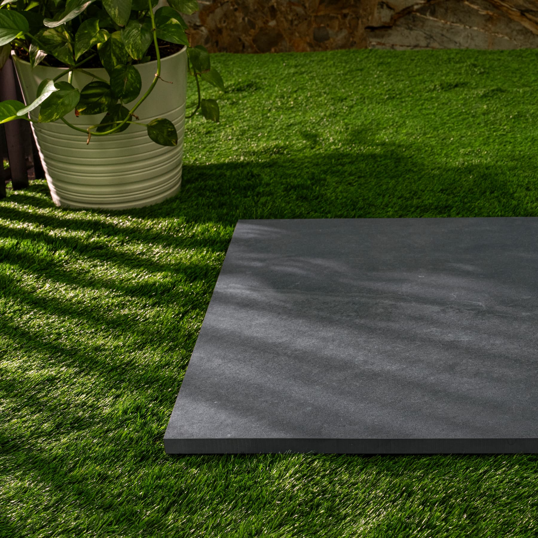 Station Black matt porcelain tile 60x120x2 featuring a bold modern surface. Durable large format tile ideal for stylish floors and walls in contemporary interiors.