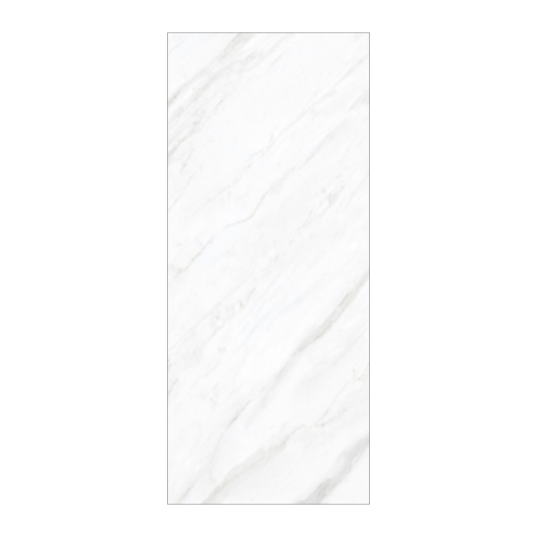 Statuario Platina porcelain slab in 120x280cm with 6mm thickness and polished/matt finishes, ideal for luxury marble-look floors, walls and interiors.