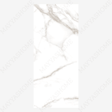 Statuario Venetian glossy porcelain tile 120x280cm. Classic white with bold grey veins, 09mm thick, perfect for luxury walls and modern interiors.