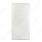 Super White glossy marble effect porcelain tile 60x120cm with 9mm thickness features pure white base, subtle grey veins and polished finish.