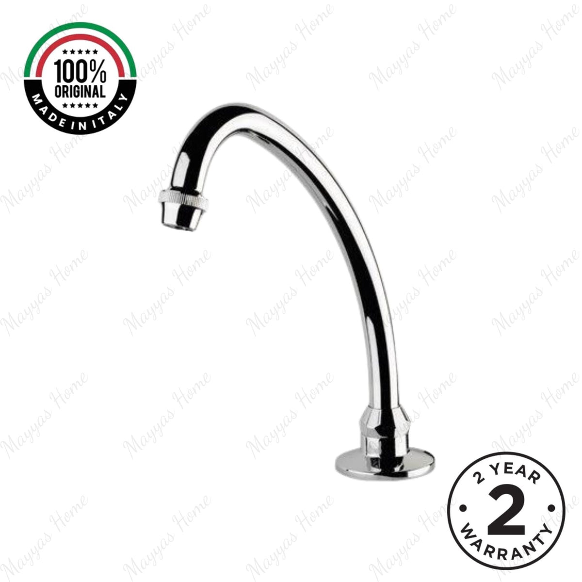 Swivel sink spout designed for above-counter installation with a G1/2 male connection and flow limiter options. Suitable for kitchens, hospitals in UAE.