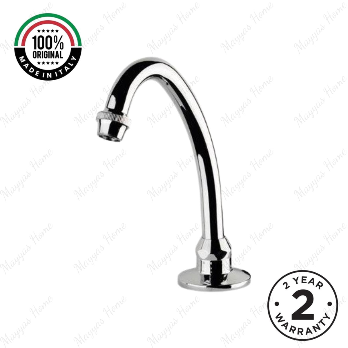 Swivel sink spout for above-counter installation with G1/2 male connection and flow limiter options. Ideal for kitchens, hospitals and commercial facilities in UAE.