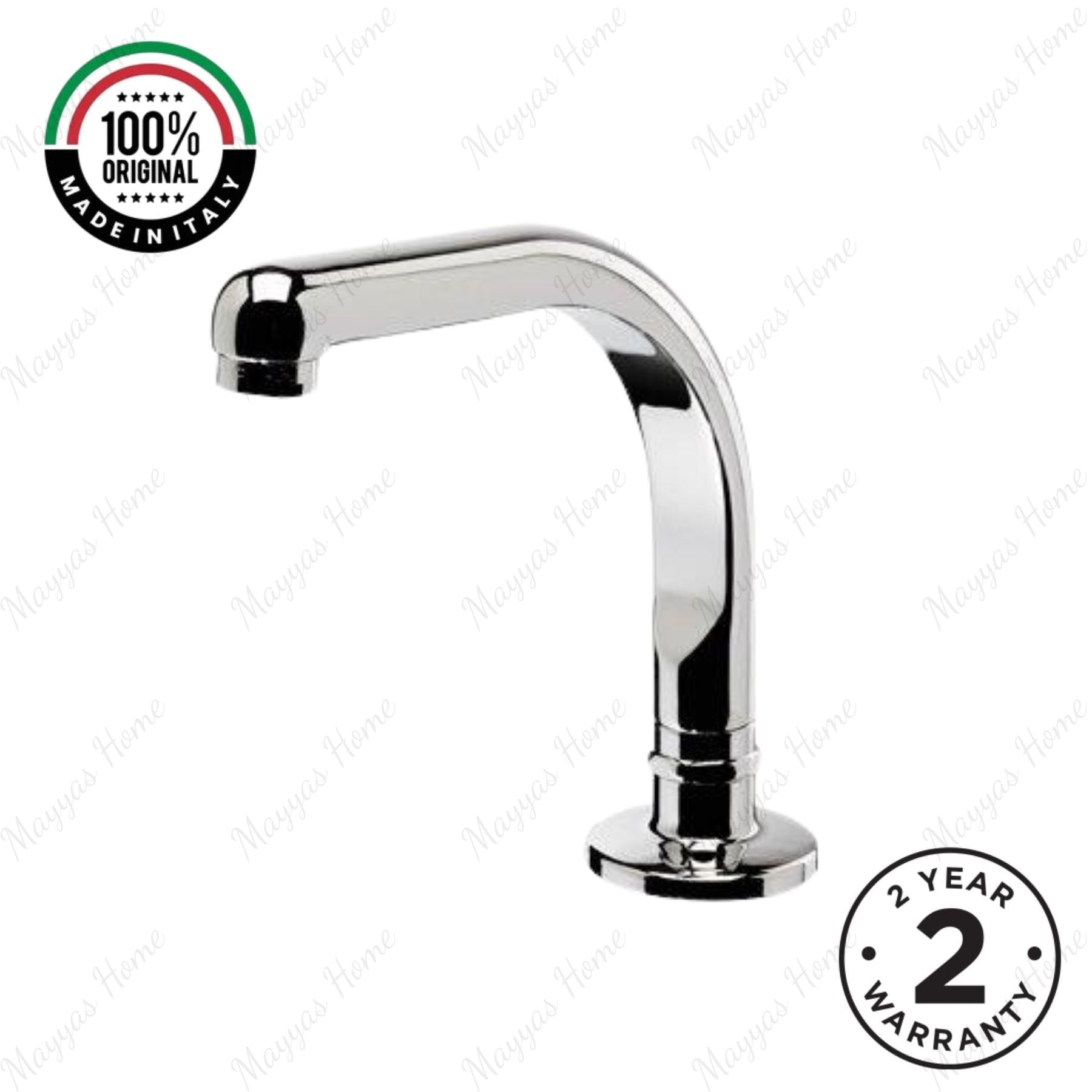 Swivel sink spout for above-counter installation with G1/2 male connection and flow limiter options. Perfect for kitchens, hospitals, hotels and commercial spaces in UAE.