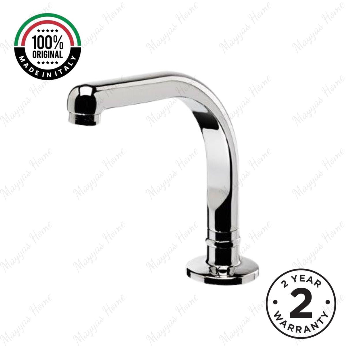 Swivel sink spout for above-counter installation with G1/2 male connection and flow limiter options. Perfect for kitchens, hospitals, hotels and commercial spaces in UAE.