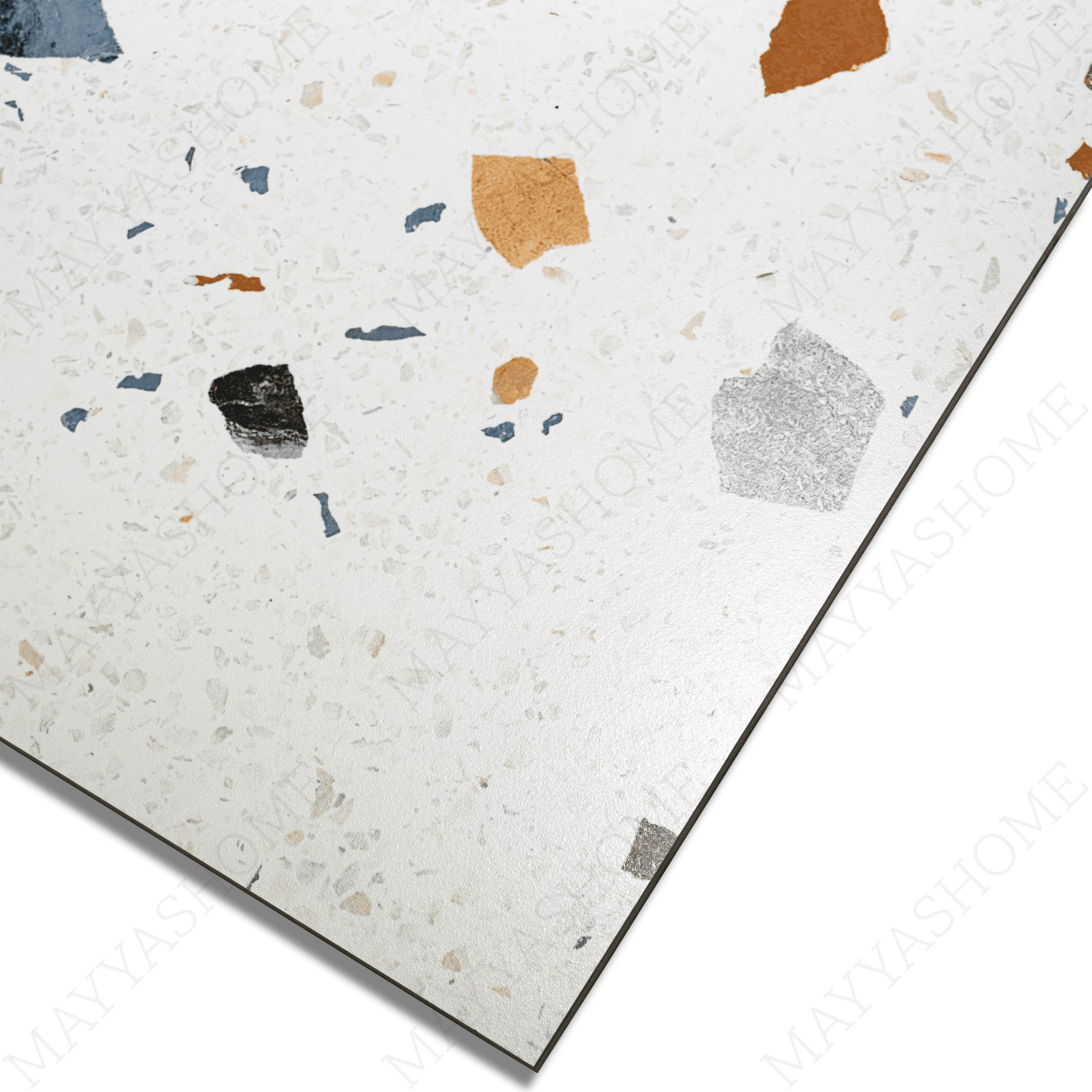Terrazzo Pastel porcelain tile 60x120cm with 9mm thickness, terrazzo look finish, durable porcelain, ideal for floors and walls.