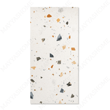 Terrazzo Pastel porcelain tile 60x120cm with 9mm thickness, terrazzo look finish, durable porcelain, ideal for floors and walls.