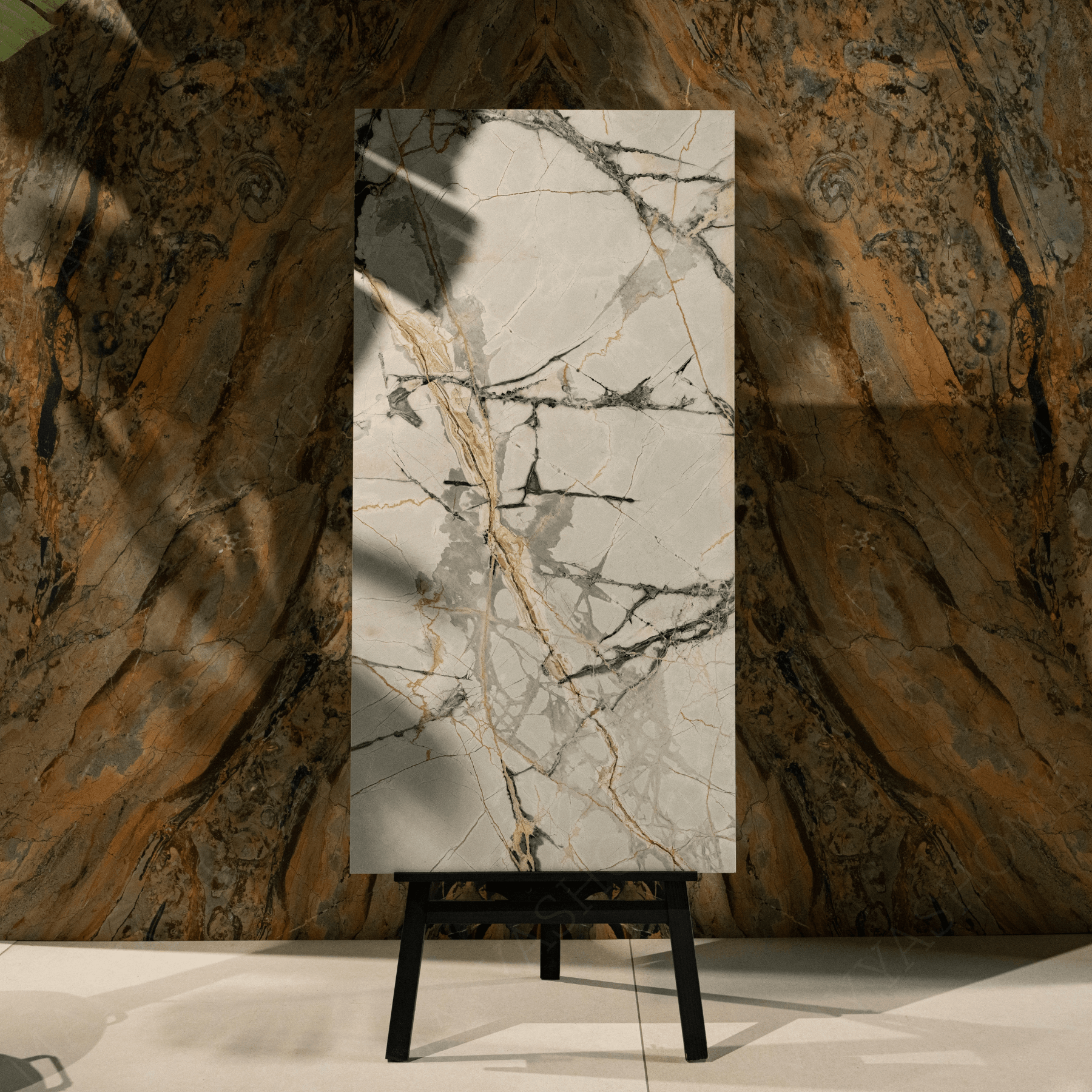 Thunder Bianco porcelain tile 60x120cm with 9mm thickness features a bold marble look, durable porcelain body, premium finish for floors and walls.