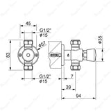 Timed urinal flush valve with 4–6 second operation, anti-vandal protection and adjustable flow control. Ideal for commercial and public washrooms in UAE.