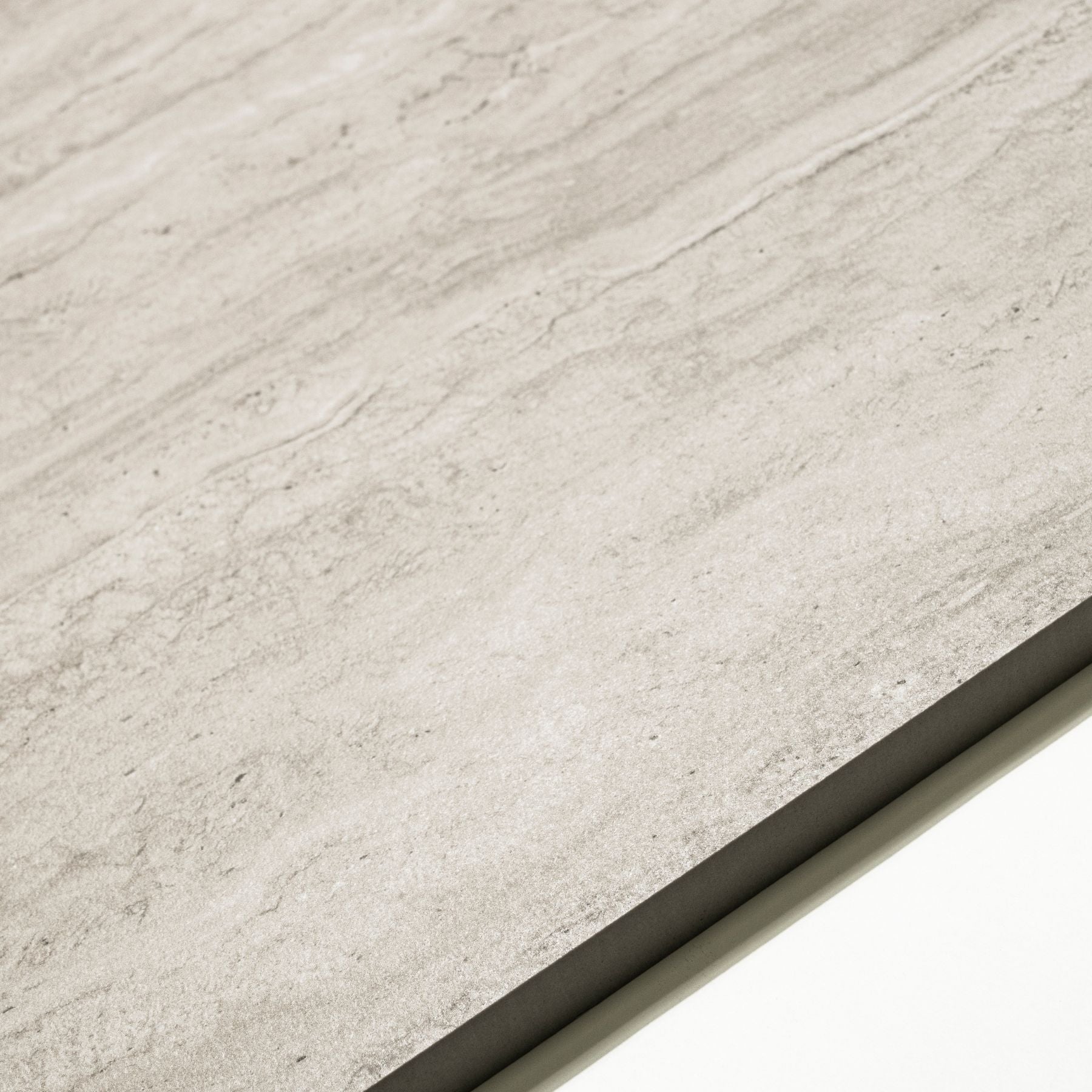 Travertine Dust matt porcelain tile 60x120cm x 2mm with natural stone look. Elegant large format tile perfect for modern floors and walls in residential or commercial spaces.