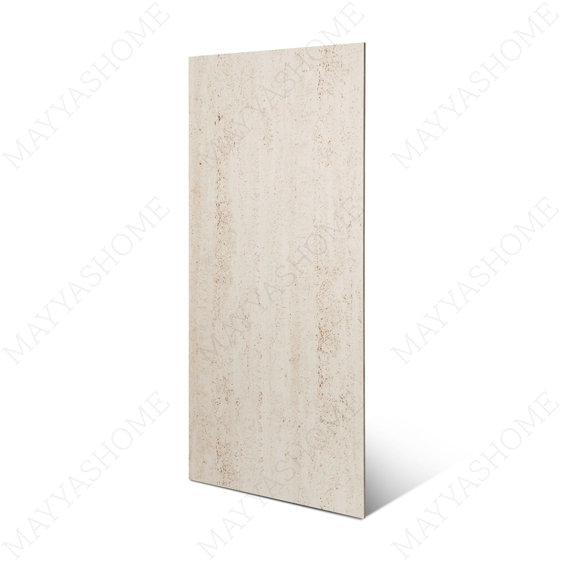 Travertino Beige matt porcelain tile 60x120cm with 9mm thickness features warm beige tones, travertine stone texture and natural matte finish.
