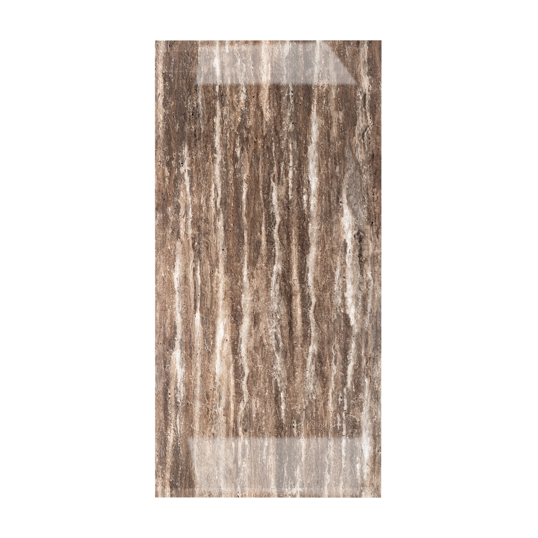 Travertino Texo Brown 80x160cm 9 mm high glossy porcelain tiles. Luxurious brown marble-look floor & wall tiles for UAE interiors.